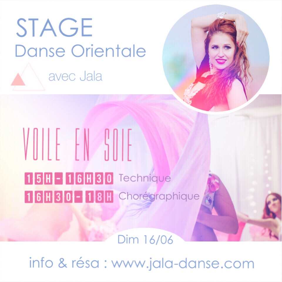 Stage technique et chorégraphique de danse orientale avec voile en&nbsp;soie
